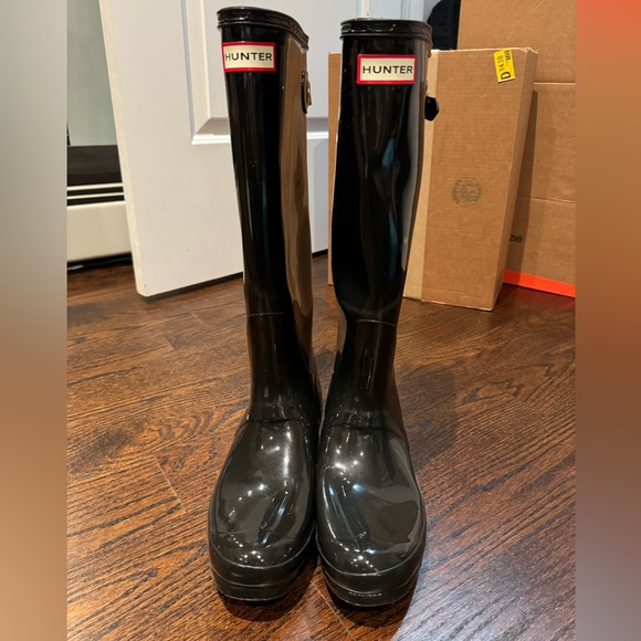 Hunter original tall glossy rain boot size 9 - Picture 10 of 11